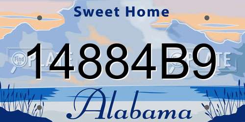 14884B9 Alabama License Plate