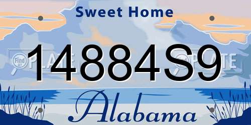 14884S9 Alabama License Plate