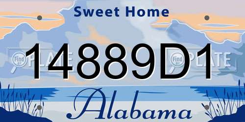 14889D1 Alabama License Plate