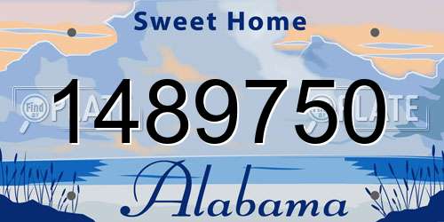 1489750 Alabama License Plate