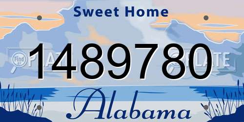 1489780 Alabama License Plate