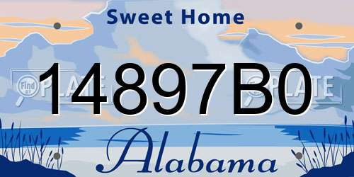 14897B0 Alabama License Plate
