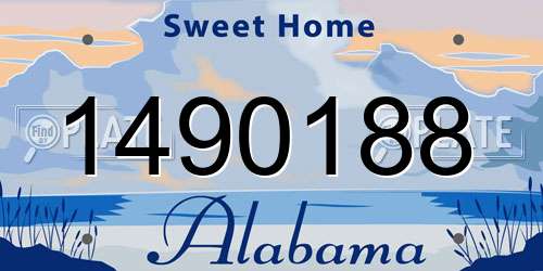 1490188 Alabama License Plate
