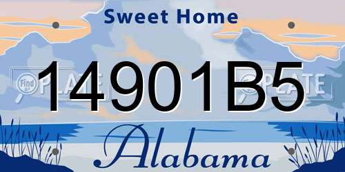 14901B5 Alabama License Plate