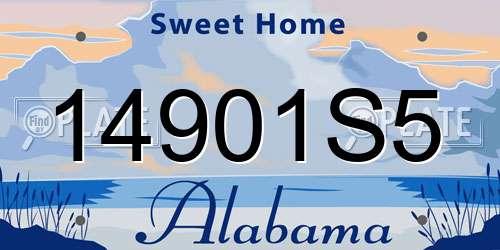 14901S5 Alabama License Plate