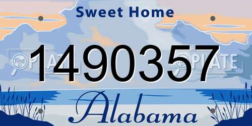 1490357 Alabama License Plate