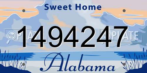 1494247 Alabama License Plate