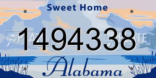1494338 Alabama License Plate