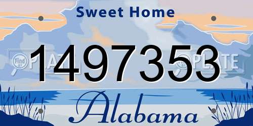 1497353 Alabama License Plate