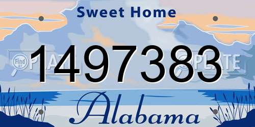 1497383 Alabama License Plate