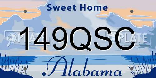 149QSC Alabama License Plate