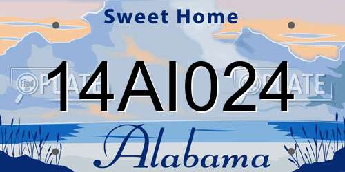 14AI024 Alabama License Plate