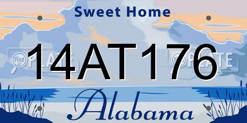 14AT176 Alabama License Plate