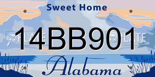 14BB901 Alabama License Plate