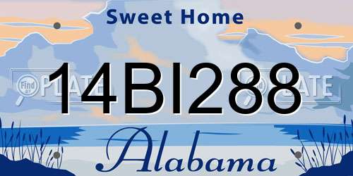 14BI288 Alabama License Plate