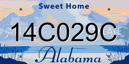 14C029C Alabama License Plate