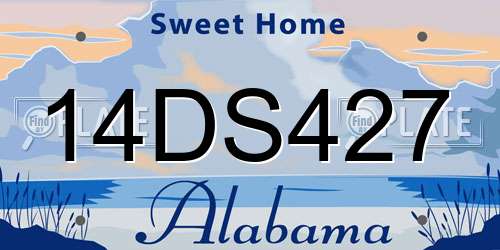 14DS427 Alabama License Plate