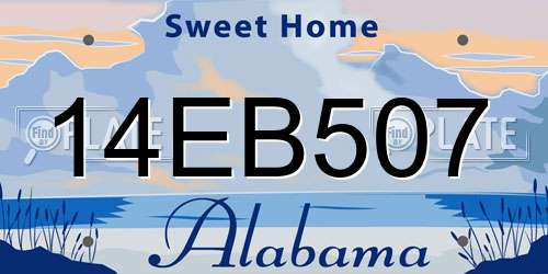14EB507 Alabama License Plate