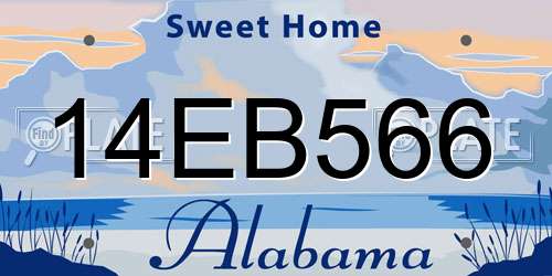 14EB566 Alabama License Plate