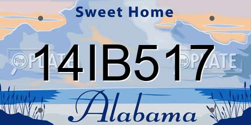14IB517 Alabama License Plate