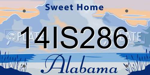 14IS286 Alabama License Plate