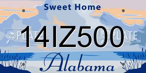14IZ500 Alabama License Plate