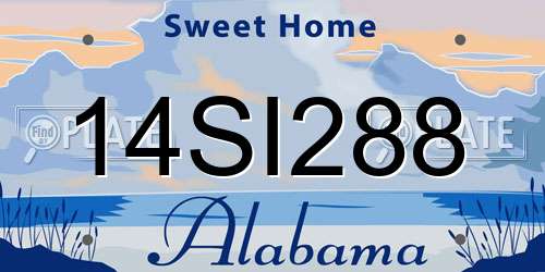 14SI288 Alabama License Plate