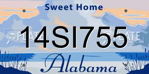 14SI755 Alabama License Plate