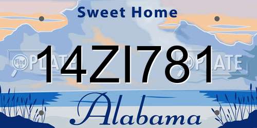 14ZI781 Alabama License Plate