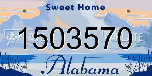 1503570 Alabama License Plate