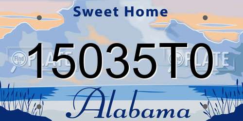 15035T0 Alabama License Plate