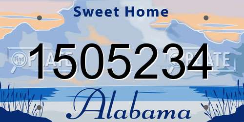 1505234 Alabama License Plate