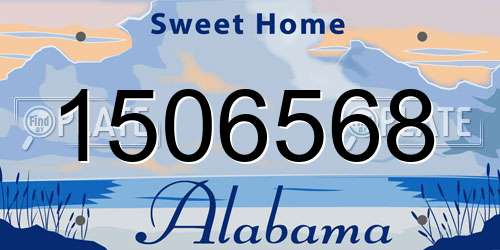 1506568 Alabama License Plate