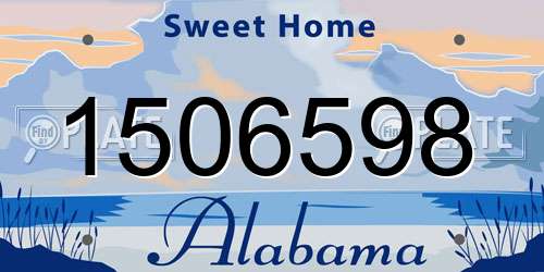 1506598 Alabama License Plate