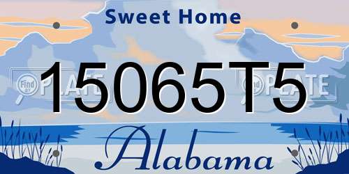 15065T5 Alabama License Plate