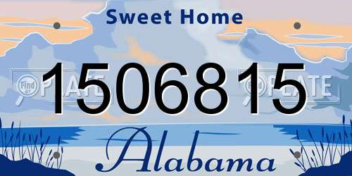1506815 Alabama License Plate