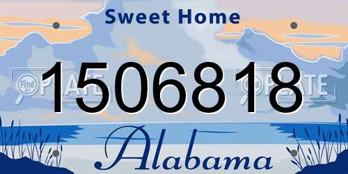 1506818 Alabama License Plate