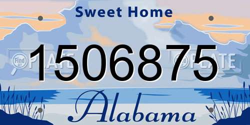 1506875 Alabama License Plate