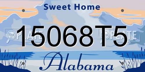 15068T5 Alabama License Plate