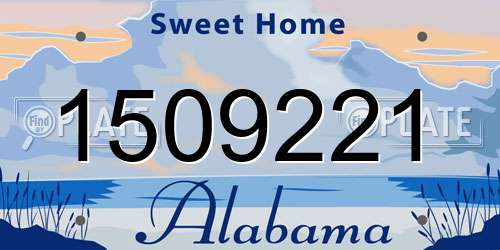 1509221 Alabama License Plate