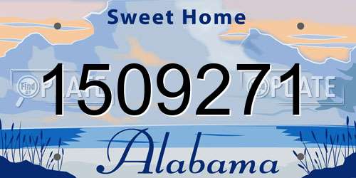 1509271 Alabama License Plate