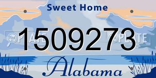 1509273 Alabama License Plate