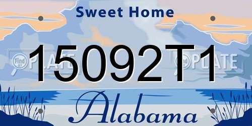 15092T1 Alabama License Plate