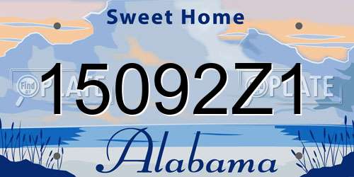 15092Z1 Alabama License Plate