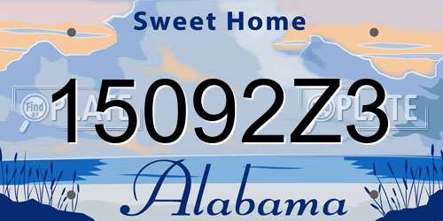 15092Z3 Alabama License Plate