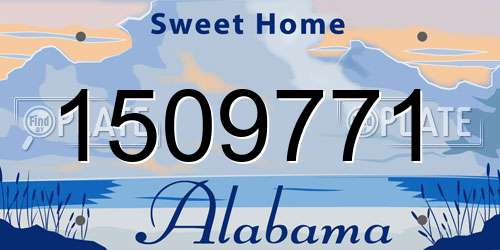 1509771 Alabama License Plate