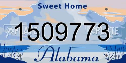 1509773 Alabama License Plate