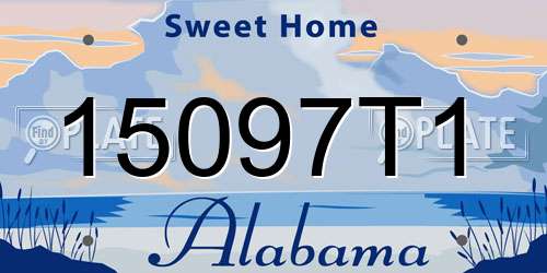 15097T1 Alabama License Plate