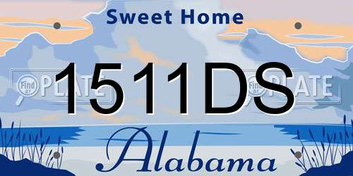 1511DS Alabama License Plate