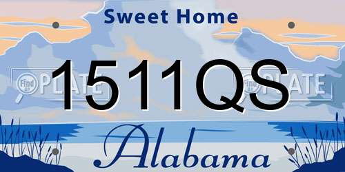 1511QS Alabama License Plate